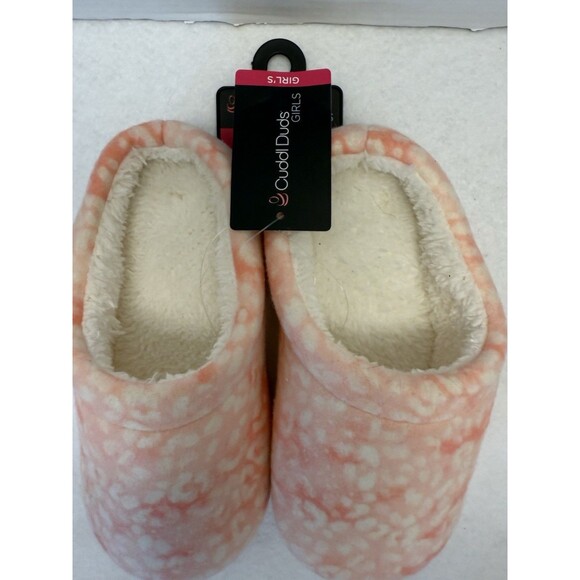 Cuddl Duds Girl's Print Cheetah Print Clog Soft Slippers Sz S 1-2 New - Picture 3 of 7
